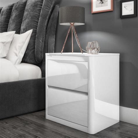White Gloss Bedroom Table