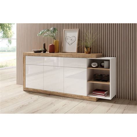 White Gloss Oak Sideboard