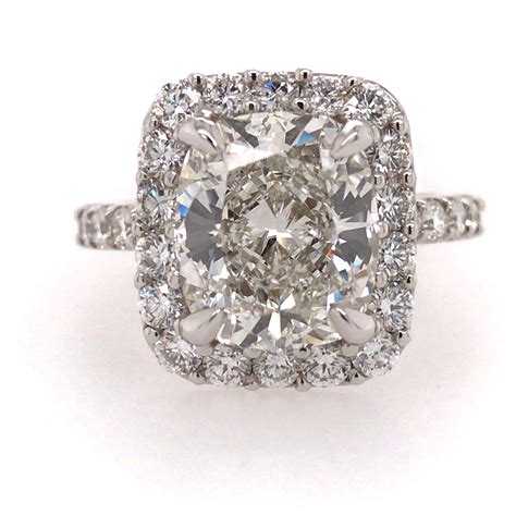 white gold cushion cut engagement rings