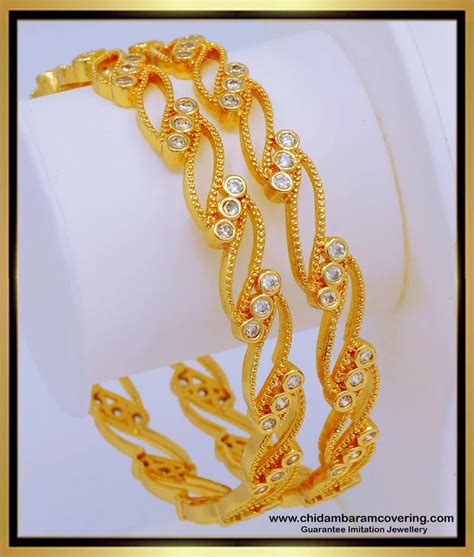 White Gold Plated Bangles