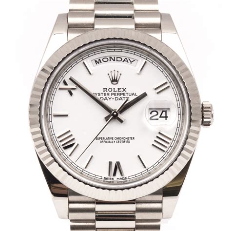 white gold rolex president day date