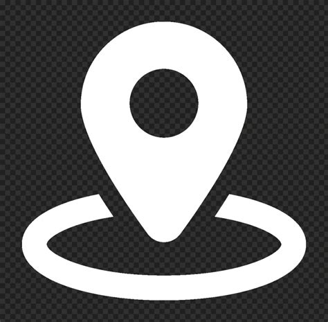 white gps icon