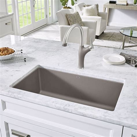 white granite undermount kitchen sinks
