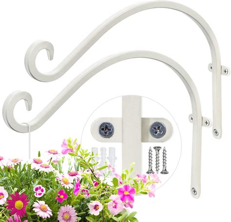 White Hanging Basket Brackets Amazon
