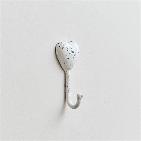 White Heart Wall Hook