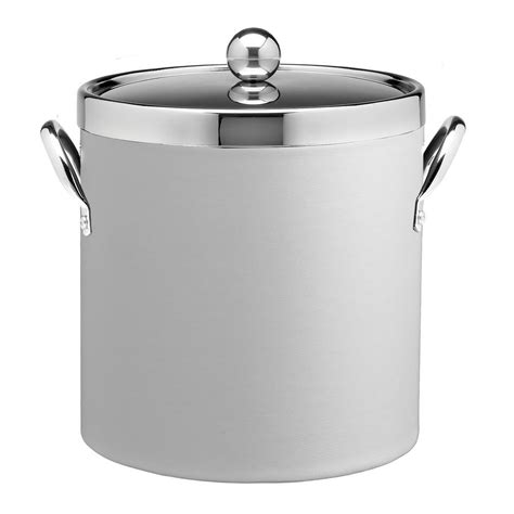 white ice bucket with lid