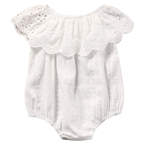 white infant romper