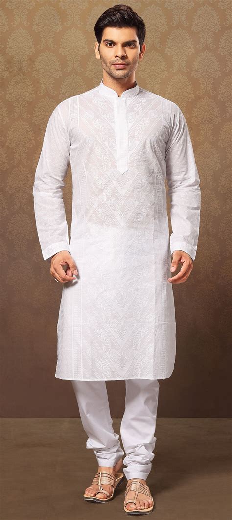 white kurta pyjama