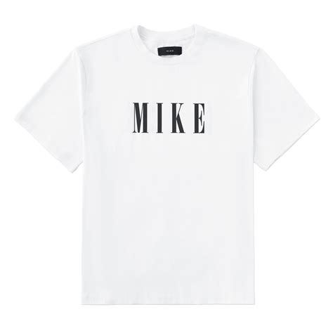 white logo tee