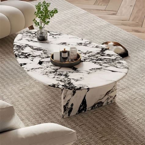 White Marble Look Coffee Table