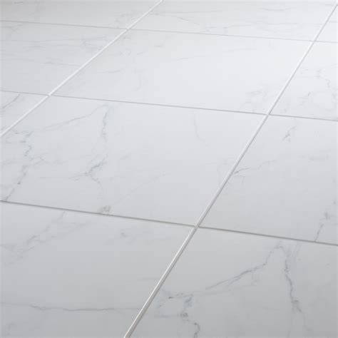 white marble look floor tiles