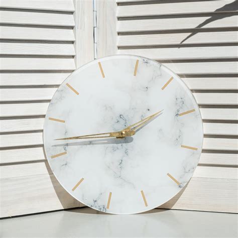 White Marble Wall Clock
