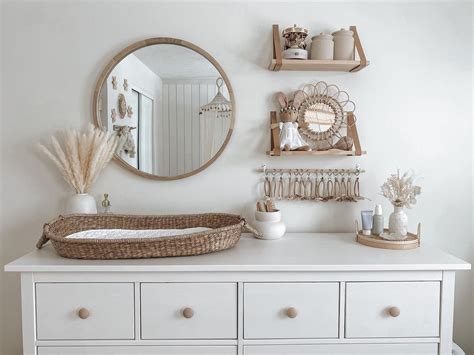 White Mirror Over Changing Table