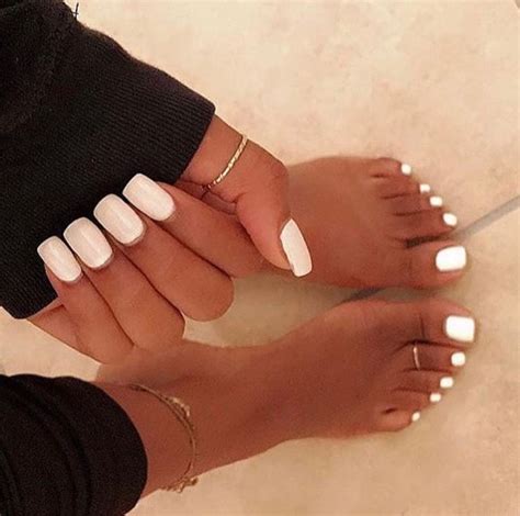 White Nails Toes