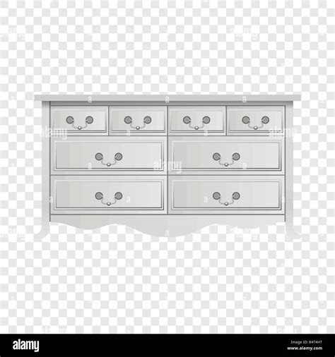 White Nightstand Transparent Background