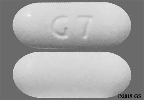 white oblong pill with g7 on it