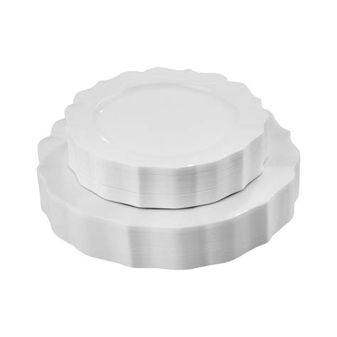 white plastic plates 10 inch