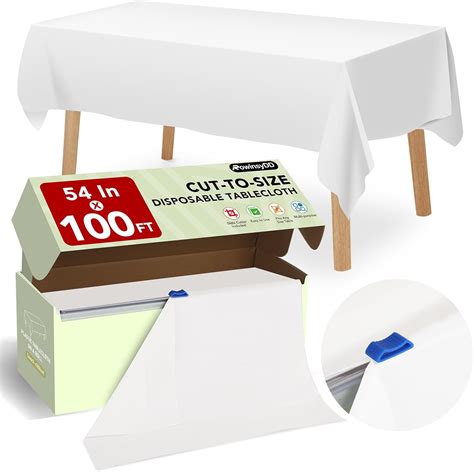 White Plastic Table Cover