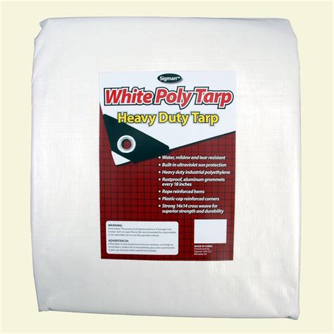 white poly tarps home depot