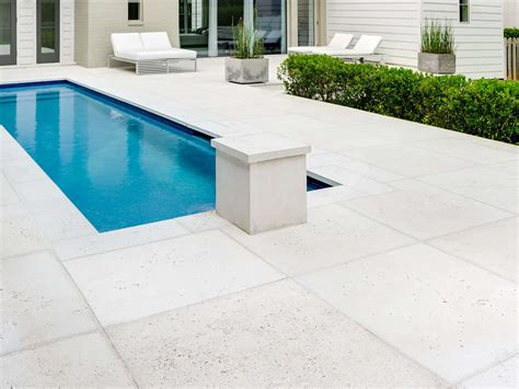 White pool deck