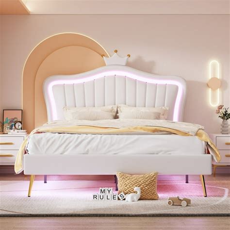 White Princess Double Bed Frame