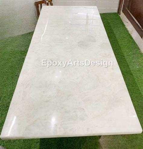 White Quartz Stone Dining Table