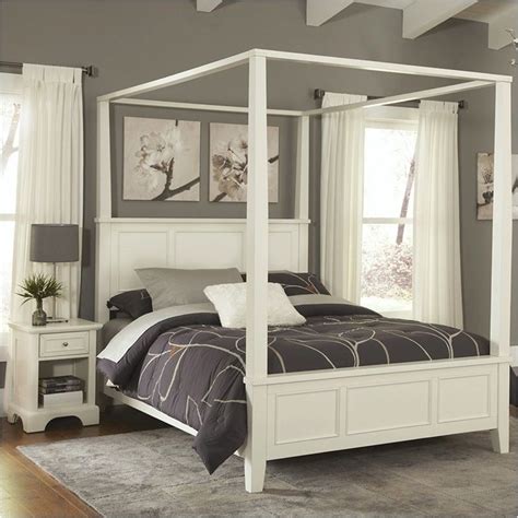 white queen canopy bedroom set