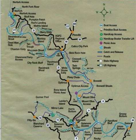 White River Trout Fishing Map