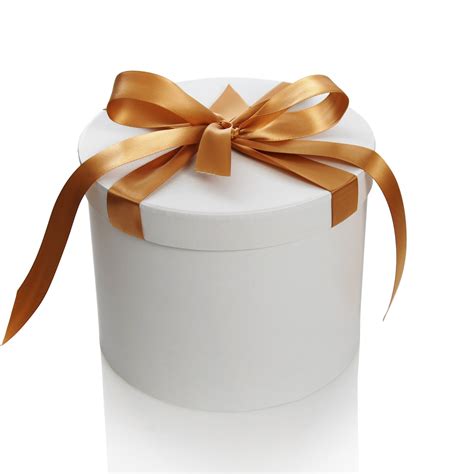 White Round Gift Box