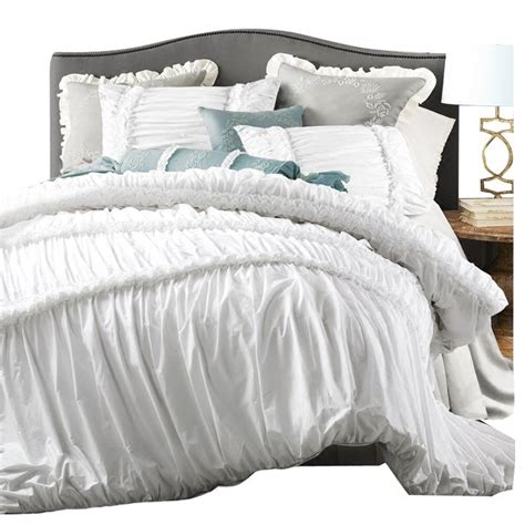 White Ruffle Bedding Full Size