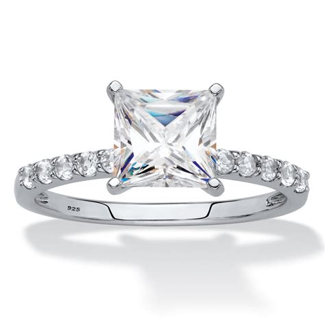 white sapphire engagement rings princess cut