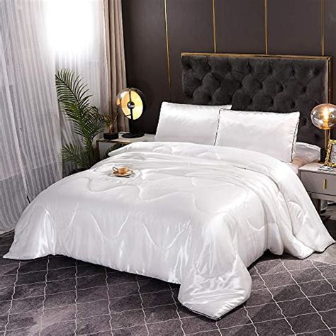 White Silk Queen Bed Set