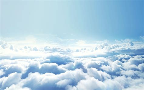 White Sky Clouds Wallpaper