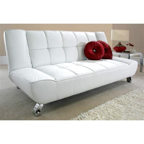 White Sofa Bed Leather