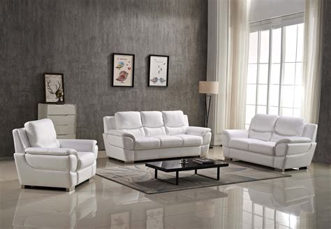 White Sofa Set Leather