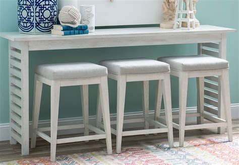 White Sofa Table With Stools