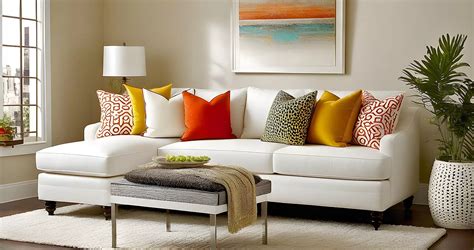 White Sofa With Pillows