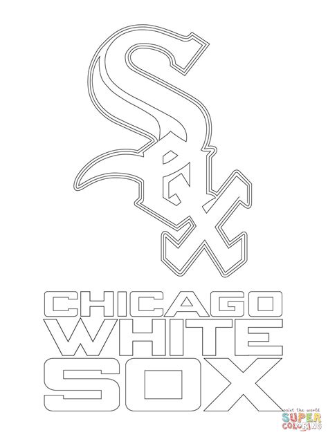 white sox logo coloring page