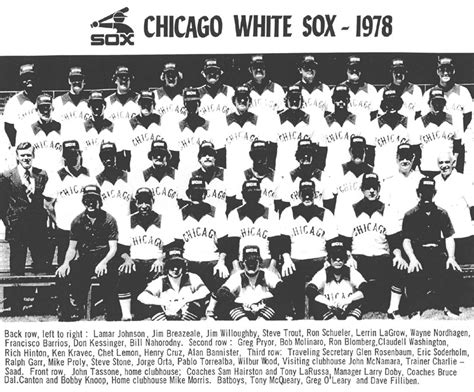 white sox roster 1978