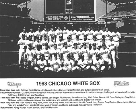 white sox roster 1988