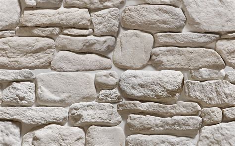 White Stone Wall Wallpaper