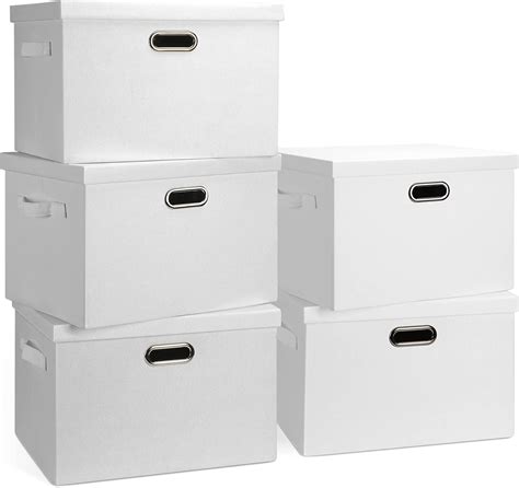 White Storage Boxes With Lids
