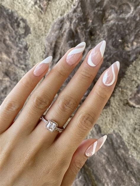 white swirl nail designs