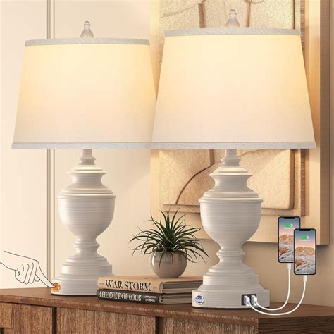 White Table Lamp Usb