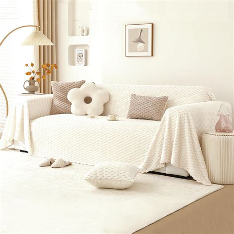 White Throw Sofa Cover