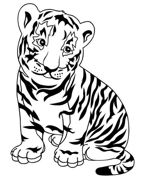 White Tiger Template Printable