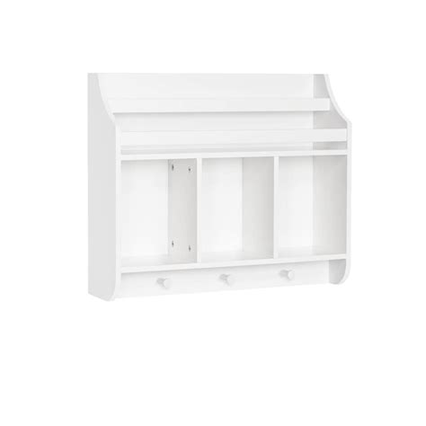 White Wall Shelf With Cubbies