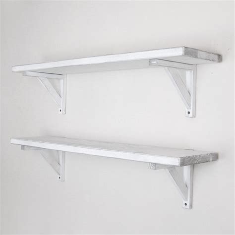 White Wall Shelves With Brackets