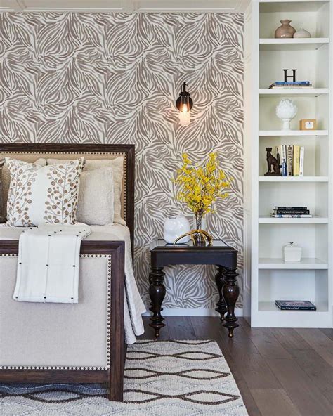 White Wallpaper Feature Wall