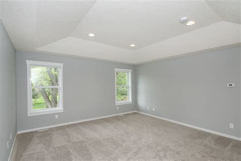 white walls light gray carpet